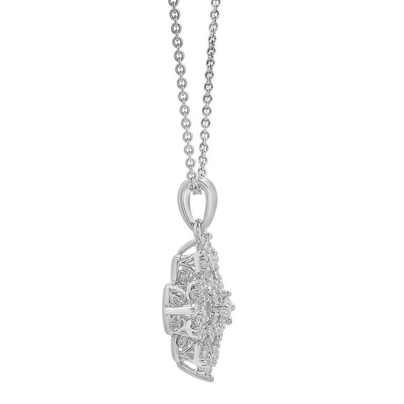 Sterling Silver Diamond Pendant Necklace (1/3 ct. tw.) - Picture 5 of 16